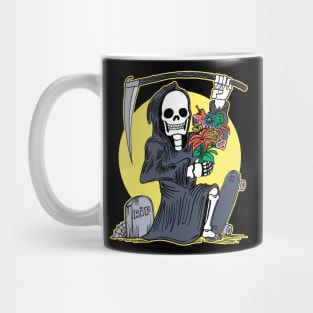 Death Holding a Flower Bouquet by Tobe Fonseca Mug